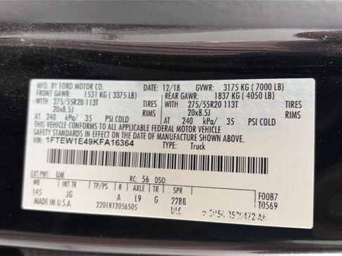 Used 2019 Ford F150 XL w/ Equipment Group 101A Mid AWD/4WD image 9