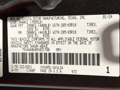 Certified 2024 Toyota Sequoia TRD Pro AWD/4WD image 26