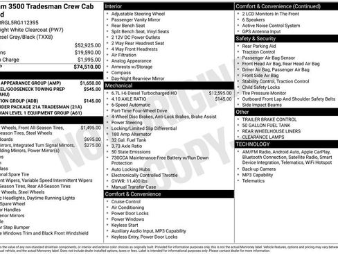 Used 2024 RAM 3500 Tradesman w/ Chrome Appearance Group AWD/4WD image 5