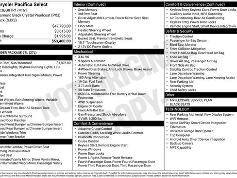 New 2026 Chrysler Pacifica Select AWD/4WD image 7