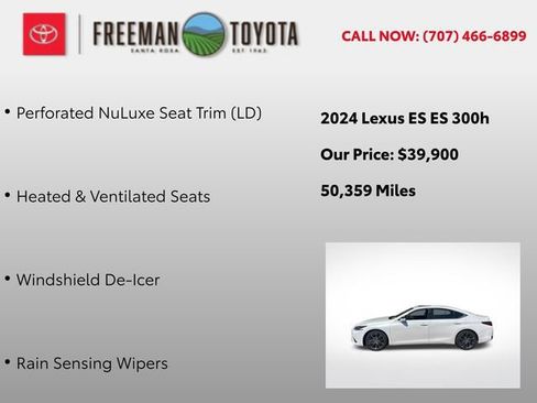Used 2024 Lexus ES 300h w/ Premium Package FWD image 12