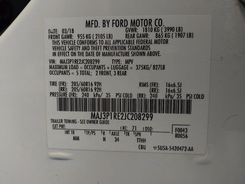 Used 2018 Ford EcoSport S FWD image 33