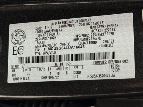 Used 2020 Ford Escape SE AWD/4WD image 19