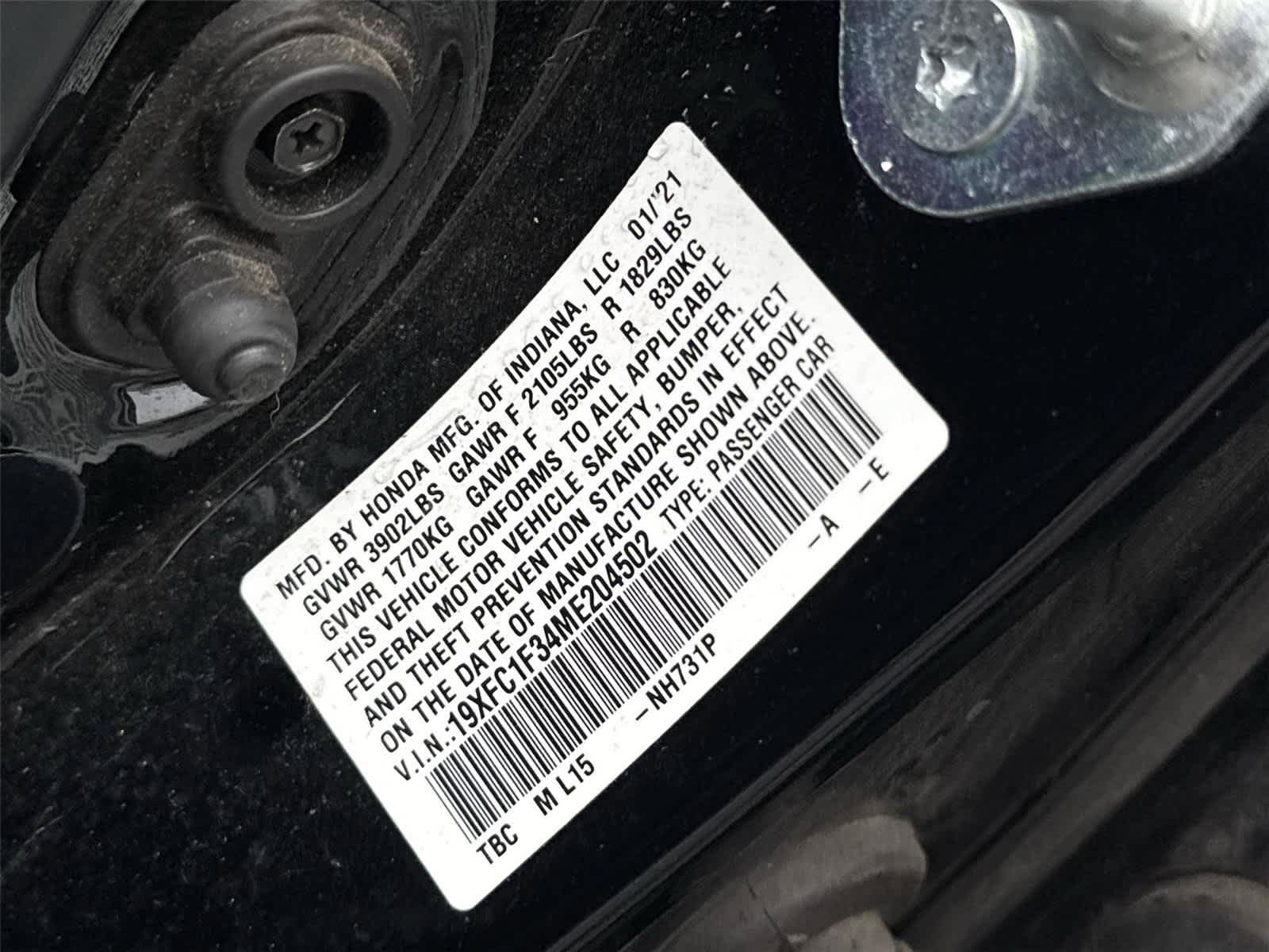 Used 2021 Honda Civic EX image 17