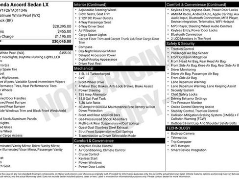 New 2026 Honda Accord LX image 31