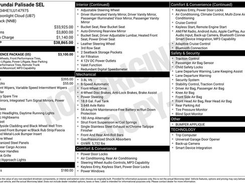 Used 2020 Hyundai Palisade SEL w/ Convenience Package FWD image 22