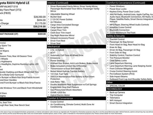 Used 2020 Toyota RAV4 LE w/ Carpet Mat Package image 14