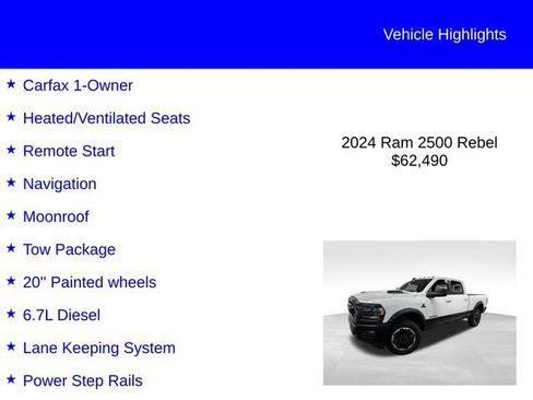 Used 2024 RAM 2500 Rebel AWD/4WD image 2