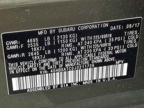 Used 2018 Subaru Outback 2.5i Touring w/ Popular Package #3 image 28