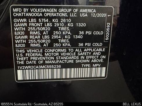 Used 2021 Volkswagen Atlas SE FWD image 31