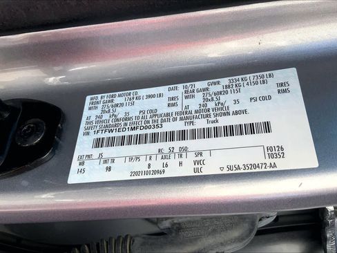 Used 2021 Ford F150 Platinum w/ Equipment Group 701A High AWD/4WD image 34