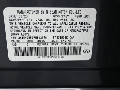 Used 2023 INFINITI Q50 Luxe w/ Cargo Package image 14