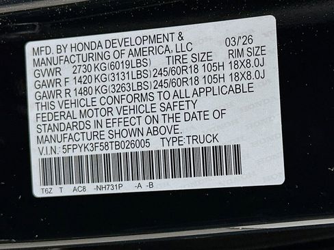 New 2026 Honda Ridgeline RTL image 32