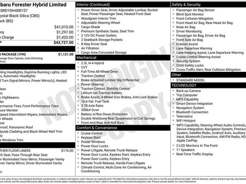 Used 2025 Subaru Forester Limited w/ Popular Package AWD/4WD image 44