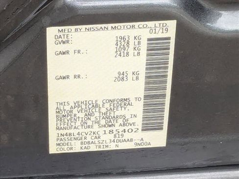 Used 2019 Nissan Altima 2.5 SR w/ SR Premium Package FWD image 17