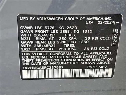 Used 2024 Volkswagen Atlas Cross Sport SEL Premium R-Line AWD/4WD image 23
