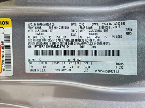 Used 2021 Ford Ranger XL w/ Equipment Group 101A High RWD image 30