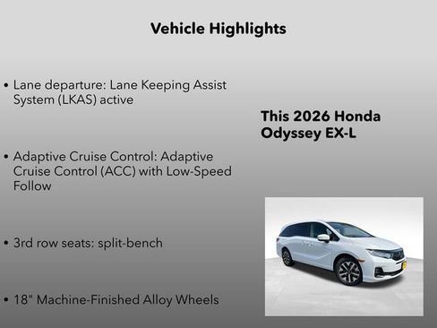 New 2026 Honda Odyssey EX-L image 5