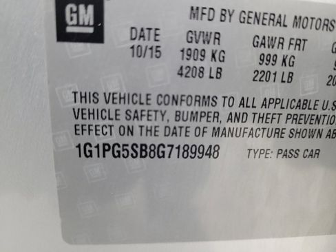 Used 2016 Chevrolet Cruze LTZ w/ Sun, Sound and Sport Package image 33