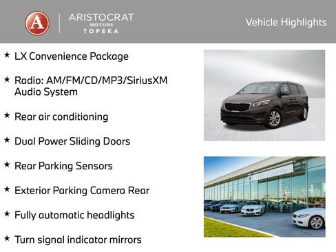 Used 2015 Kia Sedona LX w/ LX Convenience Package FWD image 2