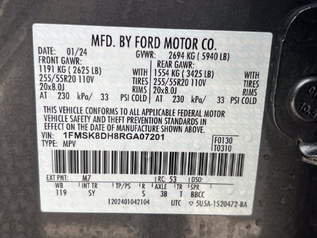Used 2024 Ford Explorer XLT w/ Equipment Group 202A AWD/4WD image 40