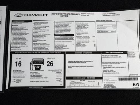 Used 2007 Chevrolet Corvette Z06 w/ Preferred Equipment Group RWD image 32