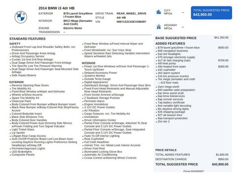 Used 2014 BMW i3 w/ Parking Assistant Package image 5