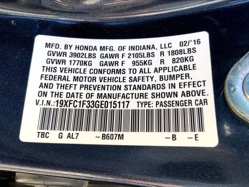 Used 2016 Honda Civic EX-T image 30