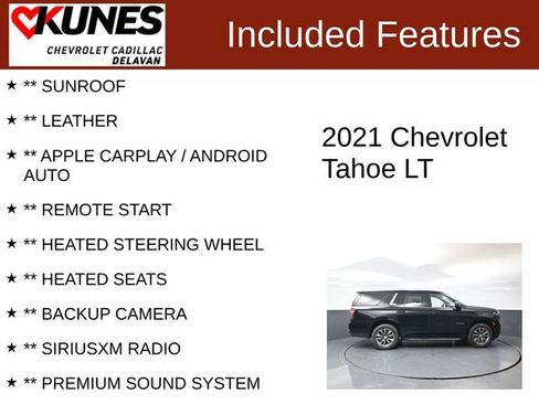 Used 2021 Chevrolet Tahoe LT w/ LT Signature Plus Package AWD/4WD image 3