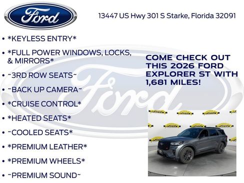 New 2026 Ford Explorer ST w/ Sun And Sound Package image 10