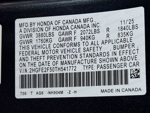 New 2026 Honda Civic Sport image 30