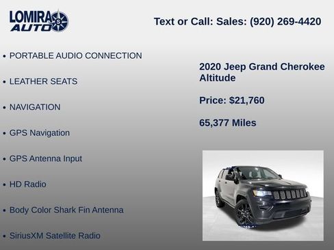 Used 2020 Jeep Grand Cherokee Altitude AWD/4WD image 33