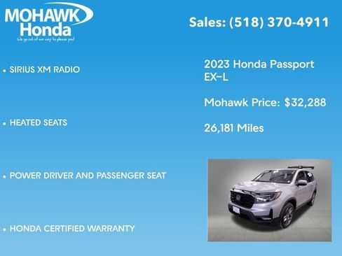 Certified 2023 Honda Passport EX-L image 16