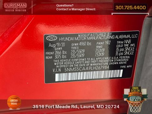 Used 2020 Hyundai Santa Fe Limited image 31