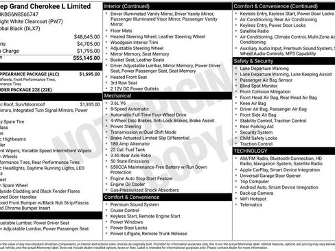 Used 2022 Jeep Grand Cherokee L Limited w/ Black Appearance Package AWD/4WD image 21