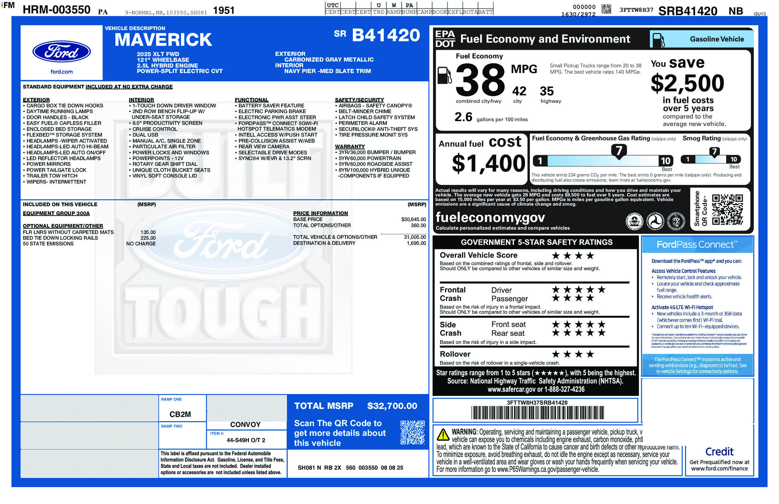 Used 2025 Ford Maverick XLT FWD image 6