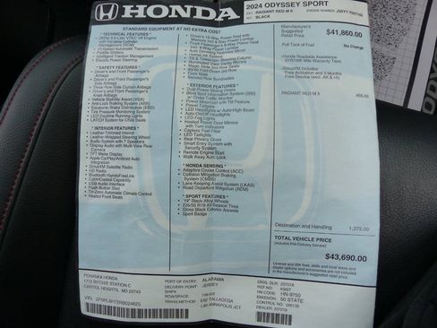Used 2024 Honda Odyssey Sport image 53