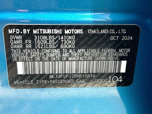 Used 2024 Mitsubishi Mirage G4 LE FWD image 22