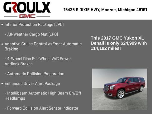 Used 2017 GMC Yukon XL Denali w/ Open Road Package AWD/4WD image 29