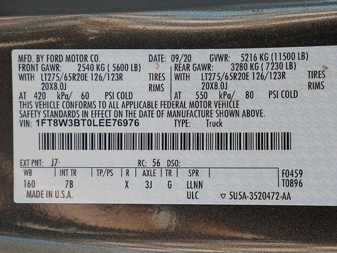 Used 2020 Ford F350 Platinum w/ FX4 Off-Road Package image 74