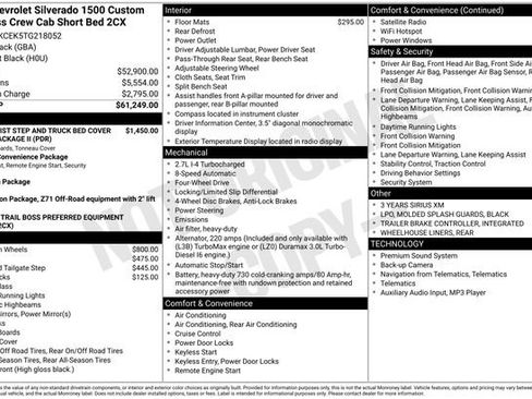 New 2026 Chevrolet Silverado 1500 Custom Trail Boss AWD/4WD image 4