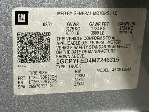 Used 2021 Chevrolet Silverado 1500 LT Trail Boss w/ Convenience Package II AWD/4WD image 30