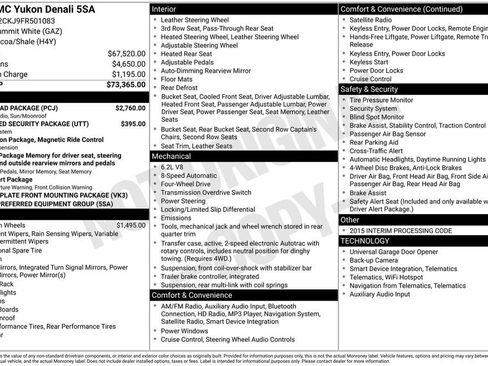 Used 2015 GMC Yukon Denali w/ Open Road Package image 4