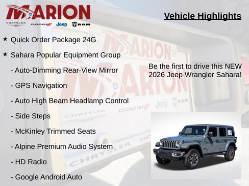 New 2026 Jeep Wrangler Unlimited Sahara AWD/4WD image 5