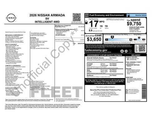 Certified 2026 Nissan Armada SV AWD/4WD image 2