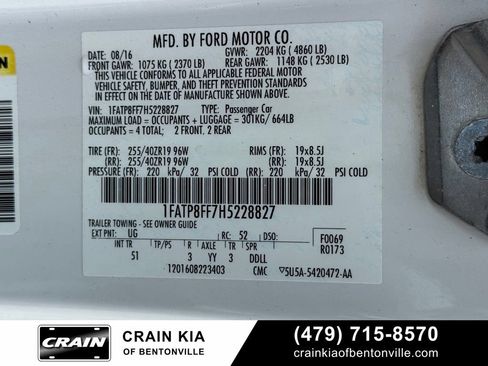 Used 2017 Ford Mustang GT Premium w/ Equipment Group 401A RWD image 39
