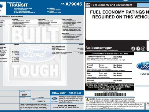 Used 2019 Ford Transit 250 130 Low Roof w/ Exterior Upgrade Package RWD image 7