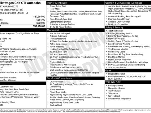 Used 2020 Volkswagen GTI Autobahn image 1