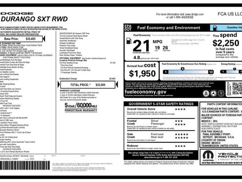 Used 2020 Dodge Durango SXT w/ 3rd Row Seating Group RWD image 4