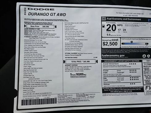 New 2026 Dodge Durango GT image 18